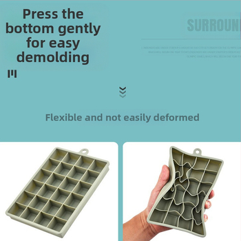 Σε απόθεμα σιλικόνης τροφίμων για παγάκια, μαλακό πάτο, οικιακό παγοδοχείο, τετράγωνο παγομηχανή DIY