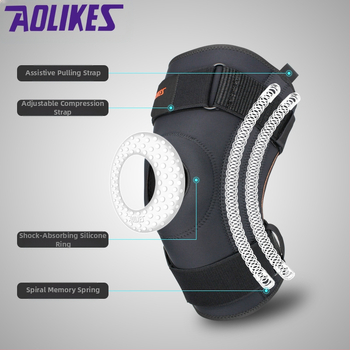 Επιγονατίδα με ελατήριο για τρέξιμο, ανδρική και γυναικεία μπάσκετ, πεζοπορία, αθλήματα, απορρόφηση κραδασμών, αναπνεύσιμο, προστατευτικό γόνατος με μηνίσκους, με απορρόφηση κραδασμών