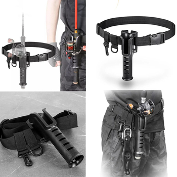 Didmeninė prekyba meškerės diržo laikikliu „Luya“ juosmens laikiklis smėlio spalvos žvejybos įrankių meškerės laikiklis juosmens diržo laikikliu