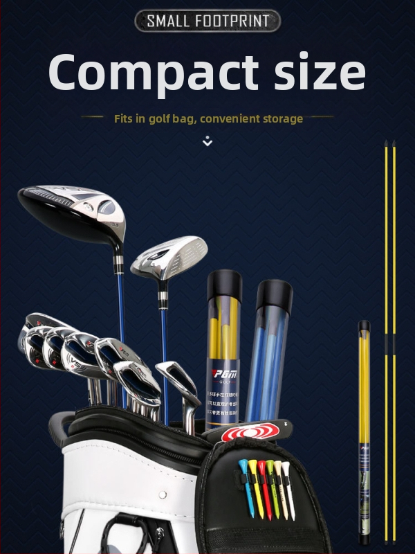 PGM Нов сгъваем стик за голф, индикатор за посока, спомагателен коректор, люлка, консумативи за начинаещи