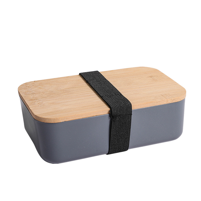 Tarpvalstybinė užsienio prekyba japoniška plastikinė pietų dėžutė biuro studentams pietų dėžutė mediniu dangteliu pietų dėžutė maistinei šviežių produktų laikymo dėžutei