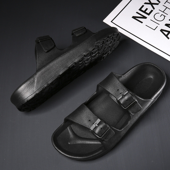 Vasarinės šlepetės „Birkenstock“ šlepetės Vieno žodžio šlepetės įsimylėjėliams Vyriški ir moteriški dviguba sagtimi vienspalviai paplūdimio batai lauko basutės