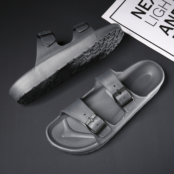 Vasarinės šlepetės „Birkenstock“ šlepetės Vieno žodžio šlepetės įsimylėjėliams Vyriški ir moteriški dviguba sagtimi vienspalviai paplūdimio batai lauko basutės