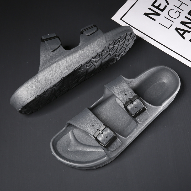 Vasarinės šlepetės „Birkenstock“ šlepetės Vieno žodžio šlepetės įsimylėjėliams Vyriški ir moteriški dviguba sagtimi vienspalviai paplūdimio batai lauko basutės