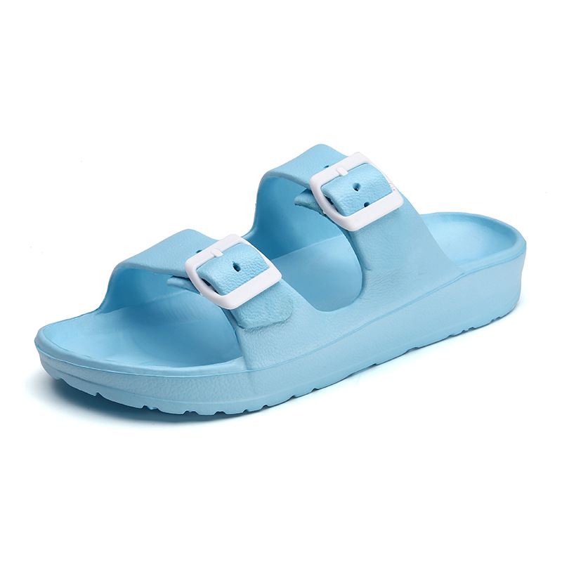 Vasarinės šlepetės „Birkenstock“ šlepetės Vieno žodžio šlepetės įsimylėjėliams Vyriški ir moteriški dviguba sagtimi vienspalviai paplūdimio batai lauko basutės