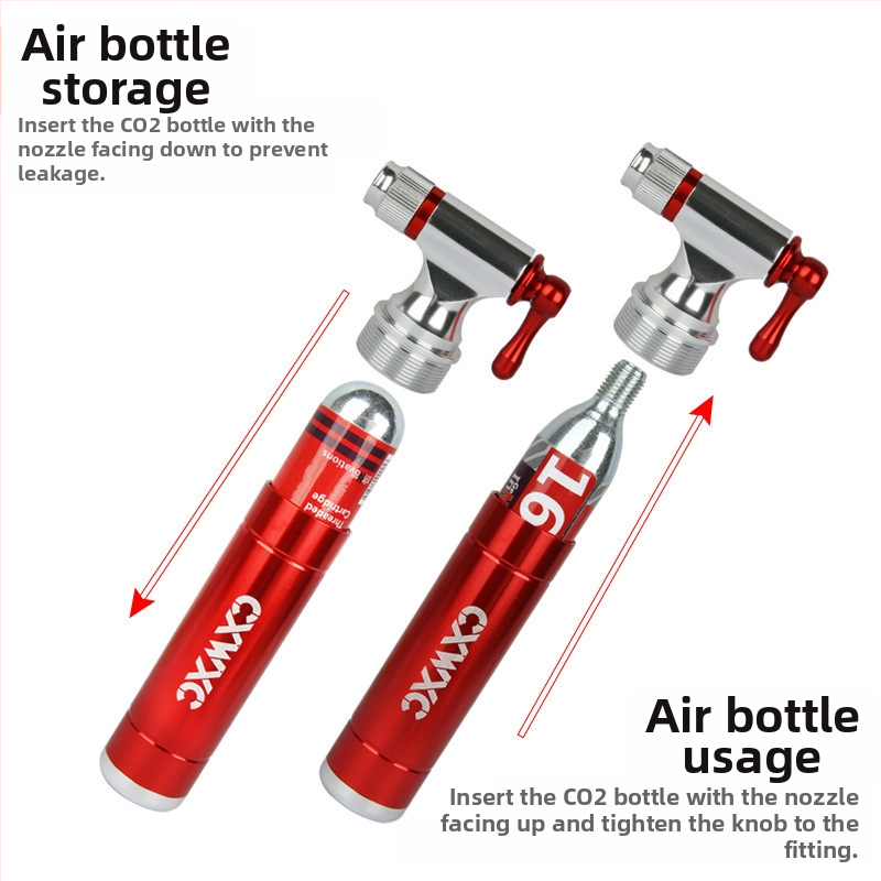 CO2 dujų balionas kalnų dviratis dviratis nešiojamas anglies dioksido greito užpildymo dujų balionas