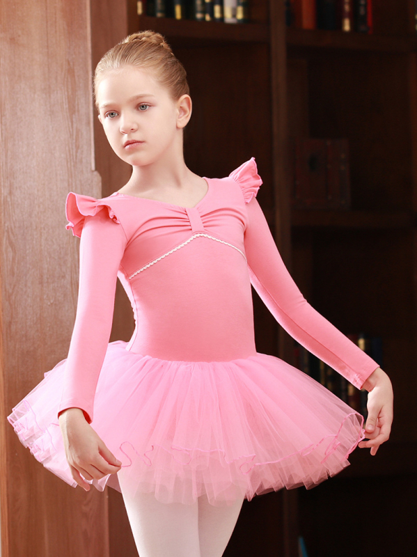 Deju apģērbs bērnu pavasara un rudens garām piedurknēm mazuļiem ķīniešu deju baleta svārki meitenēm profesionālās prakses pakāpes eksāmena prakses apģērbs