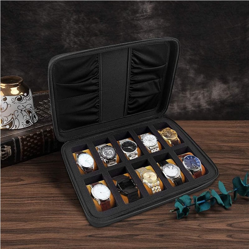Laikrodžių laikymo dėžutė Kelioninis nešiojamas laikrodžių laikymo krepšys 5 skaitmenų dekoratyvinė apsauginė dėžutė EVA krepšys 5 skaitmenų laikrodžių dėžutė