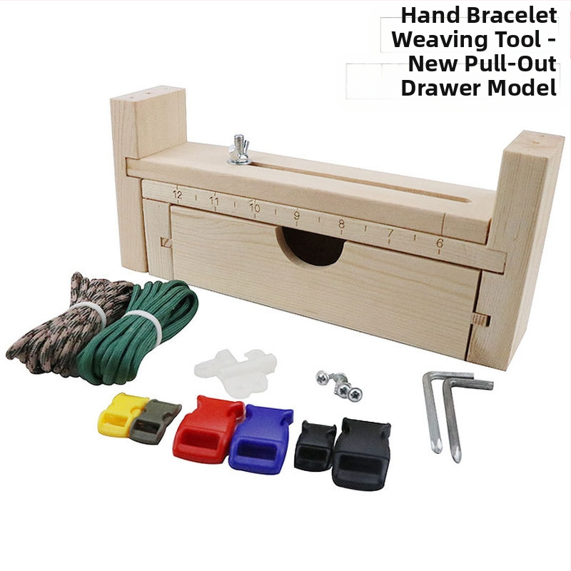 Гореща разпродажба на Amazon, чадър, въже, гривна, плетене, стойка „Направи си сам“, тъкач, инструменти за фиксиране, маса за плетене на колие, дървена рамка