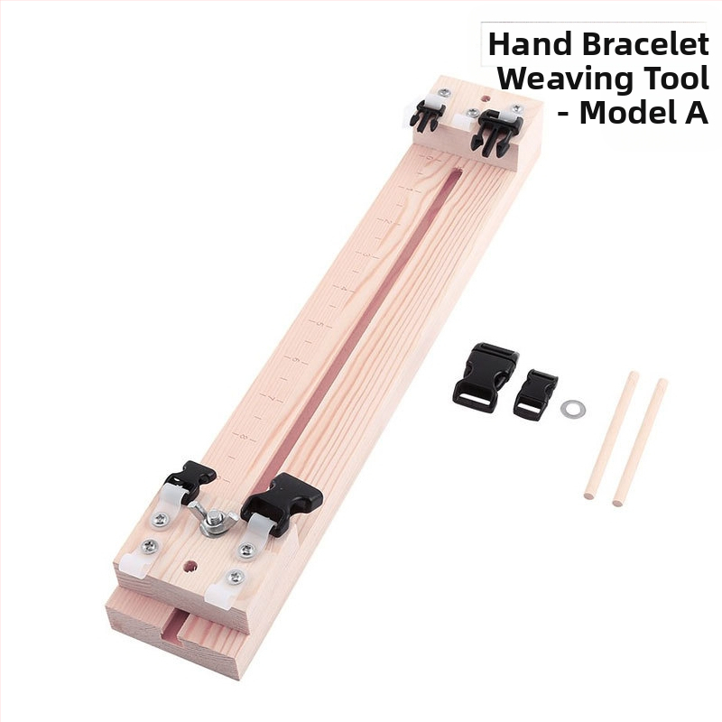 Гореща разпродажба на Amazon, чадър, въже, гривна, плетене, стойка „Направи си сам“, тъкач, инструменти за фиксиране, маса за плетене на колие, дървена рамка