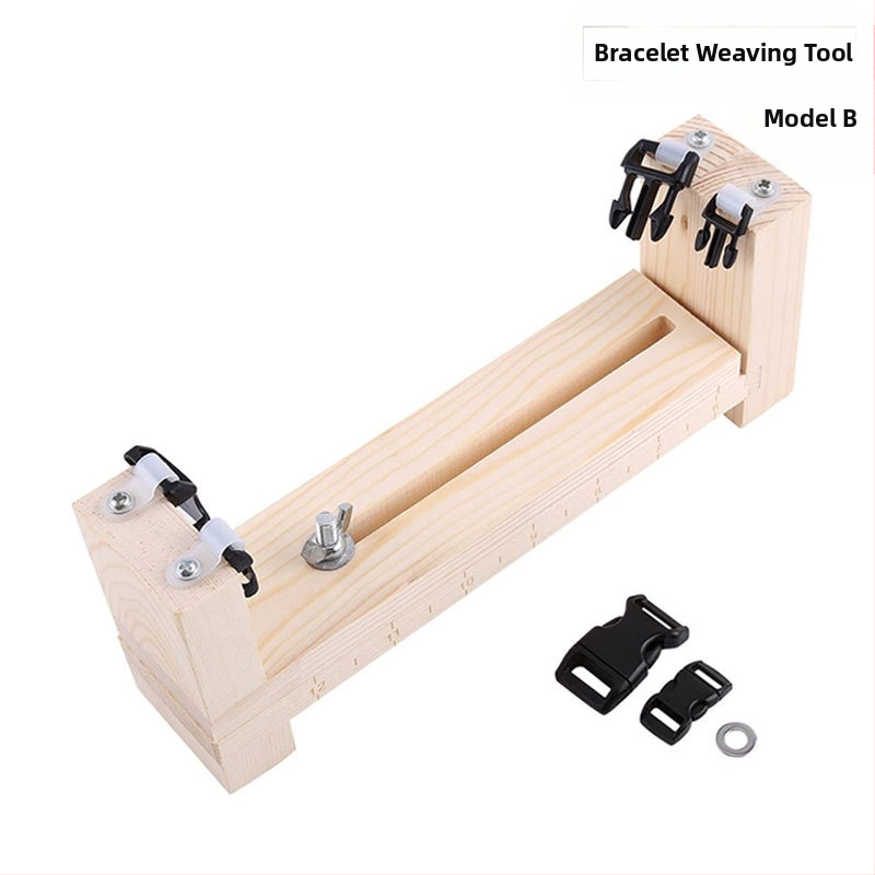 Гореща разпродажба на Amazon, чадър, въже, гривна, плетене, стойка „Направи си сам“, тъкач, инструменти за фиксиране, маса за плетене на колие, дървена рамка