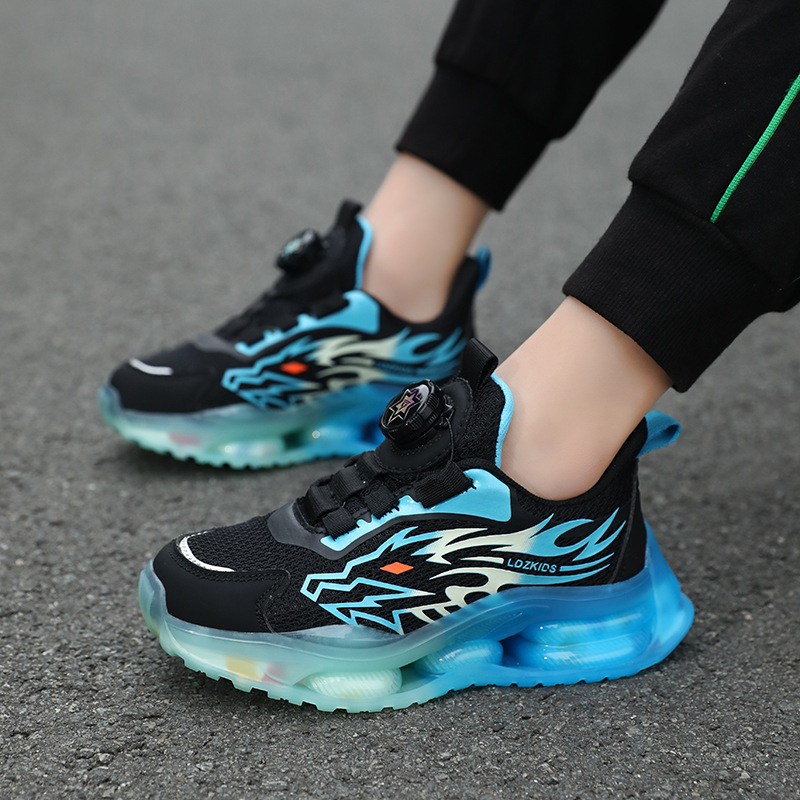 Piiriülesed cuhk lastejalatsid pöörlevate nööpidega, uued kevad- ja sügiskingad, õpilastele mõeldud pehme tallaga tossud, poistele mõeldud hingavad võrgust tossud