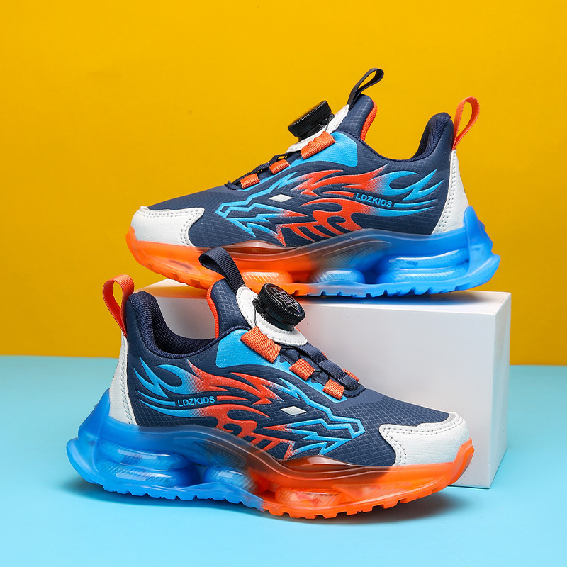 Piiriülesed cuhk lastejalatsid pöörlevate nööpidega, uued kevad- ja sügiskingad, õpilastele mõeldud pehme tallaga tossud, poistele mõeldud hingavad võrgust tossud