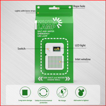 Φορητή λάμπα αλατούχου διαλύματος LED για κάμπινγκ, δωρεάν φόρτιση, λάμπα έκτακτης ανάγκης με αλατούχο διάλυμα, διασυνοριακός φωτισμός κάμπινγκ εξωτερικού χώρου, προειδοποιητικό φως