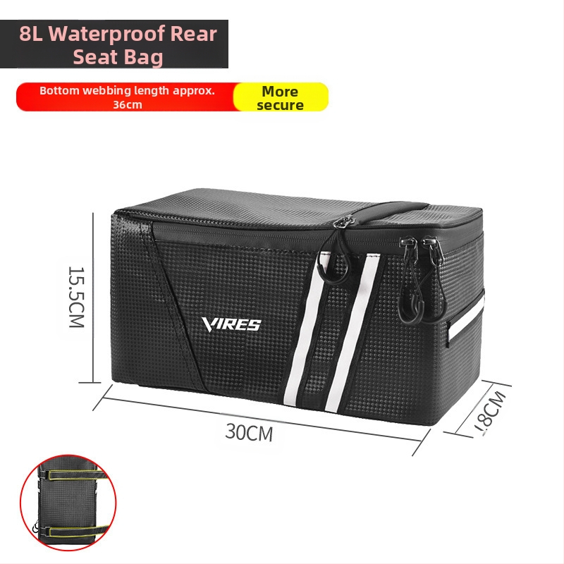 Dviračio elektrinės transporto priemonės vairavimo krepšys kalnų dviračio galinės sėdynės uodegos krepšys vandeniui atspari didelės talpos daiktadėžės galinė lentyna