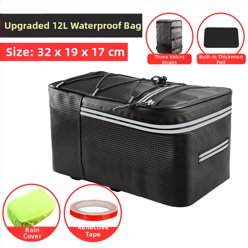 Dviračio elektrinės transporto priemonės vairavimo krepšys kalnų dviračio galinės sėdynės uodegos krepšys vandeniui atspari didelės talpos daiktadėžės galinė lentyna