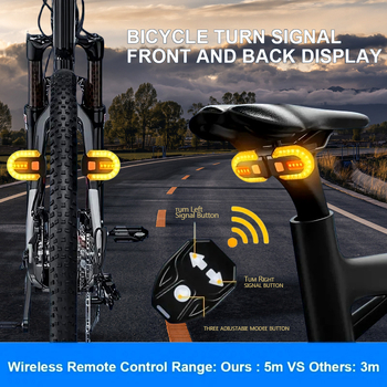 Dviračio nuotolinio valdymo galinis žibintas su garso signalu Belaidis blykstės galinis žibintas „Hot Wheels“ kalnų dviračio naktinio važiavimo įspėjamasis žibintas