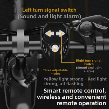 Dviračio nuotolinio valdymo galinis žibintas su garso signalu Belaidis blykstės galinis žibintas „Hot Wheels“ kalnų dviračio naktinio važiavimo įspėjamasis žibintas