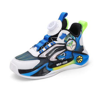 Παιδικά παπούτσια μπάσκετ 2024 Φθινόπωρο Νέο στυλ Αθλητικά παπούτσια με κορδόνια και πλέγμα Μεγάλα παιδιά Αντιολισθητικά παπούτσια τρεξίματος με μαλακή σόλα Χονδρική