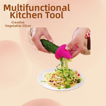 Virtuvės daugiafunkcis smulkintuvas, kūrybinis spiralinis smulkintuvas, rotacinis smulkintuvas, pjaustantis daržovių tarkas, spausdinamas logotipas