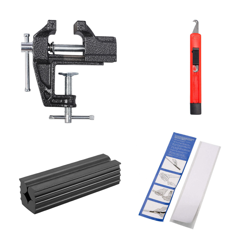 Instrument de înlocuire a mânerului pentru crosă de golf, 4 piese, pentru îndepărtarea și înlocuirea mânerului, bandă dublu adezivă, suport pentru cârlig și cuțit