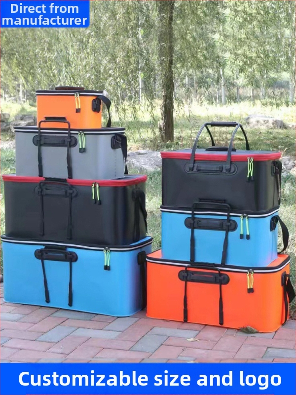 Kaasaskantav kalaämber kaanega hapnikupumbaga EVA paksendatud kalaämber eluskala kast kokkupandav kaasaskantav eluskalaämber looduslikuks kalapüügiks