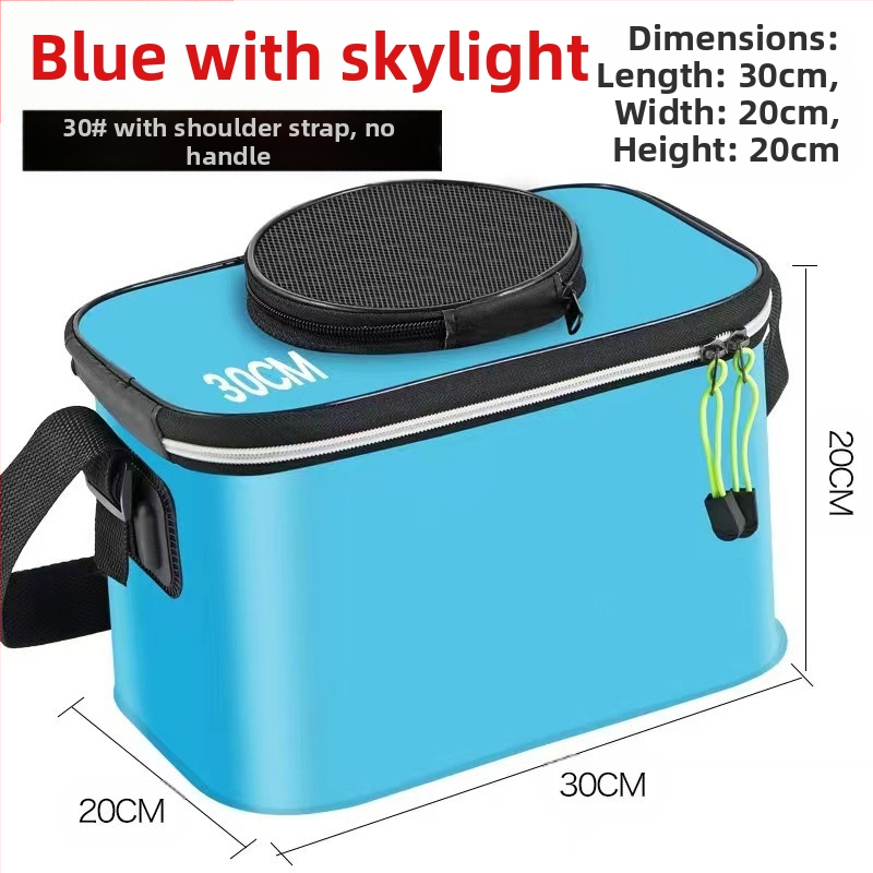 Kaasaskantav kalaämber kaanega hapnikupumbaga EVA paksendatud kalaämber eluskala kast kokkupandav kaasaskantav eluskalaämber looduslikuks kalapüügiks