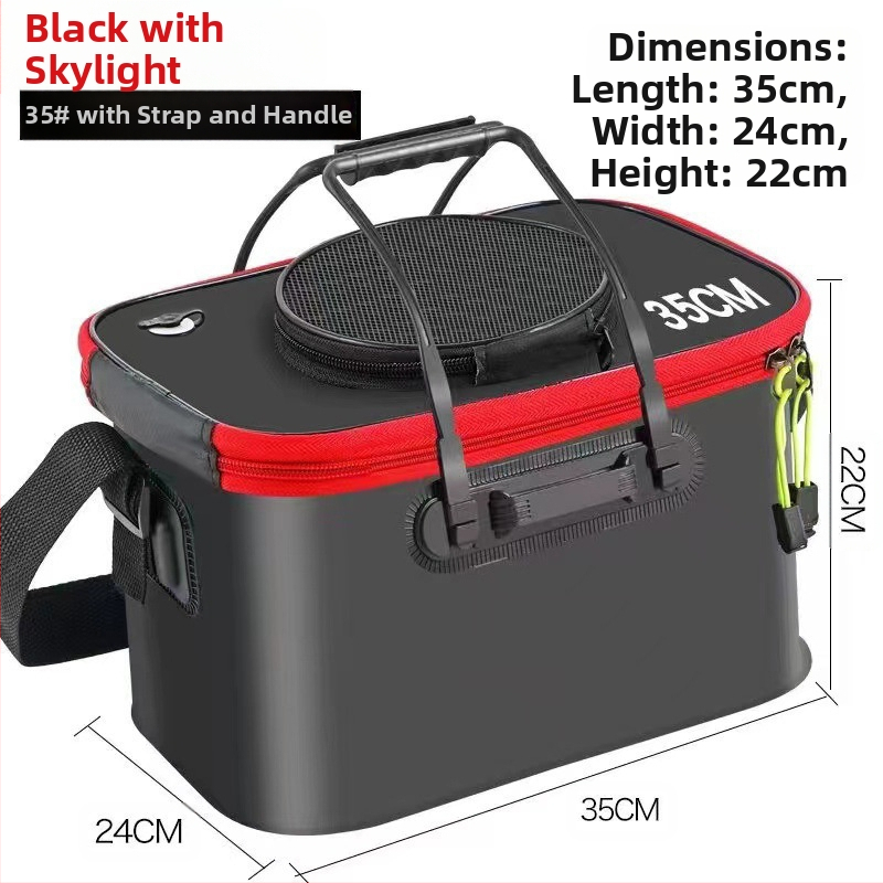 Kaasaskantav kalaämber kaanega hapnikupumbaga EVA paksendatud kalaämber eluskala kast kokkupandav kaasaskantav eluskalaämber looduslikuks kalapüügiks