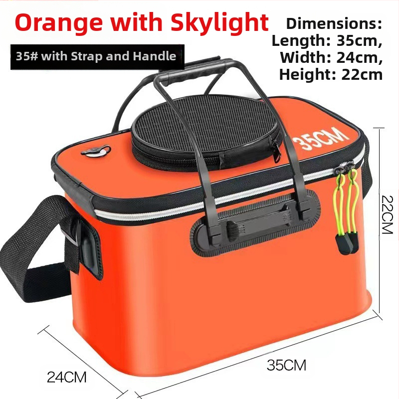 Kaasaskantav kalaämber kaanega hapnikupumbaga EVA paksendatud kalaämber eluskala kast kokkupandav kaasaskantav eluskalaämber looduslikuks kalapüügiks