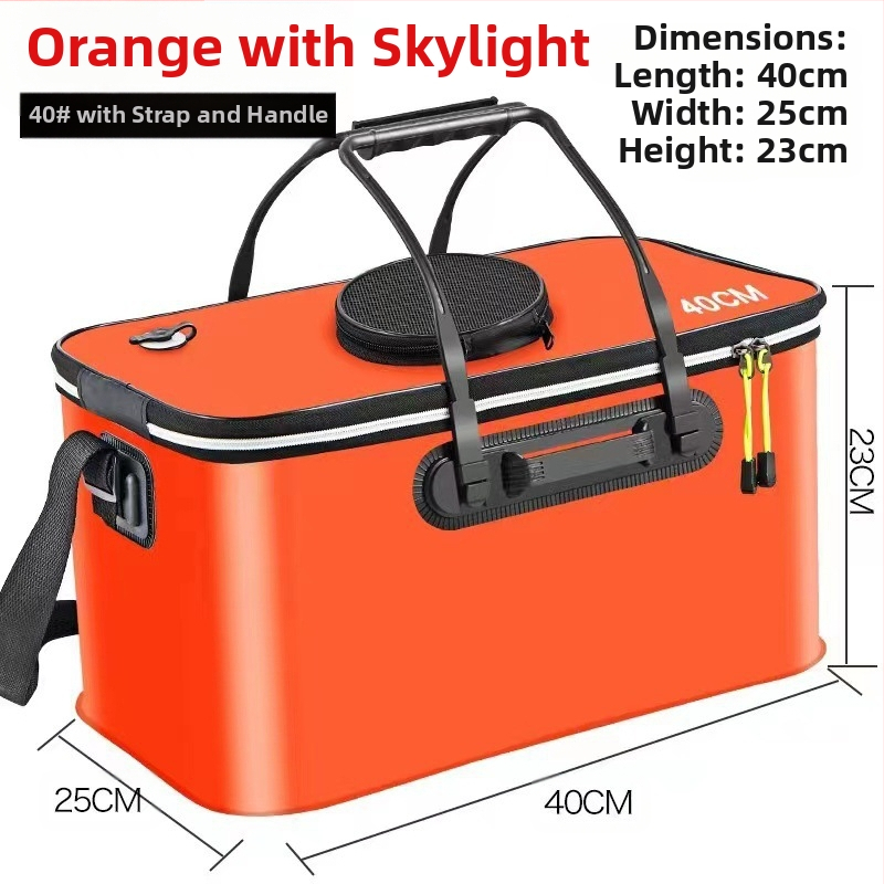 Kaasaskantav kalaämber kaanega hapnikupumbaga EVA paksendatud kalaämber eluskala kast kokkupandav kaasaskantav eluskalaämber looduslikuks kalapüügiks