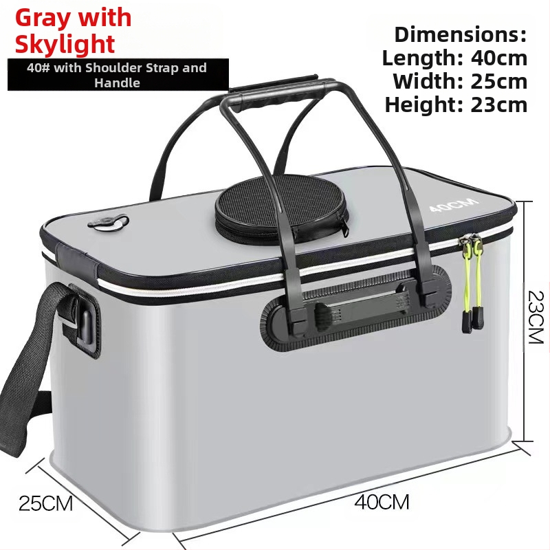 Kaasaskantav kalaämber kaanega hapnikupumbaga EVA paksendatud kalaämber eluskala kast kokkupandav kaasaskantav eluskalaämber looduslikuks kalapüügiks