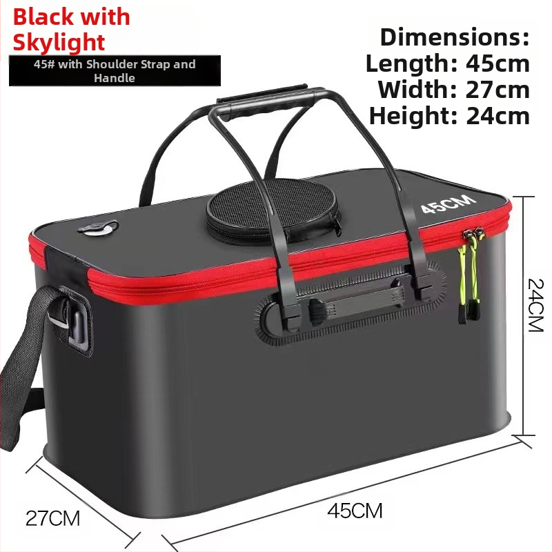 Kaasaskantav kalaämber kaanega hapnikupumbaga EVA paksendatud kalaämber eluskala kast kokkupandav kaasaskantav eluskalaämber looduslikuks kalapüügiks