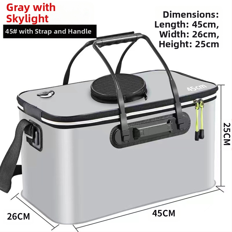 Kaasaskantav kalaämber kaanega hapnikupumbaga EVA paksendatud kalaämber eluskala kast kokkupandav kaasaskantav eluskalaämber looduslikuks kalapüügiks