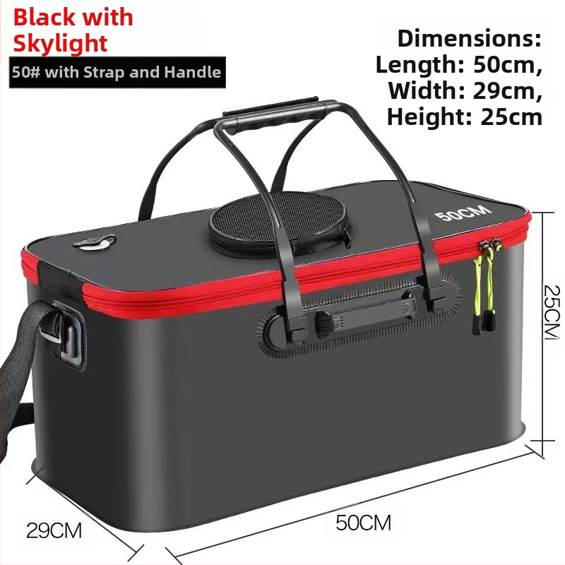 Kaasaskantav kalaämber kaanega hapnikupumbaga EVA paksendatud kalaämber eluskala kast kokkupandav kaasaskantav eluskalaämber looduslikuks kalapüügiks