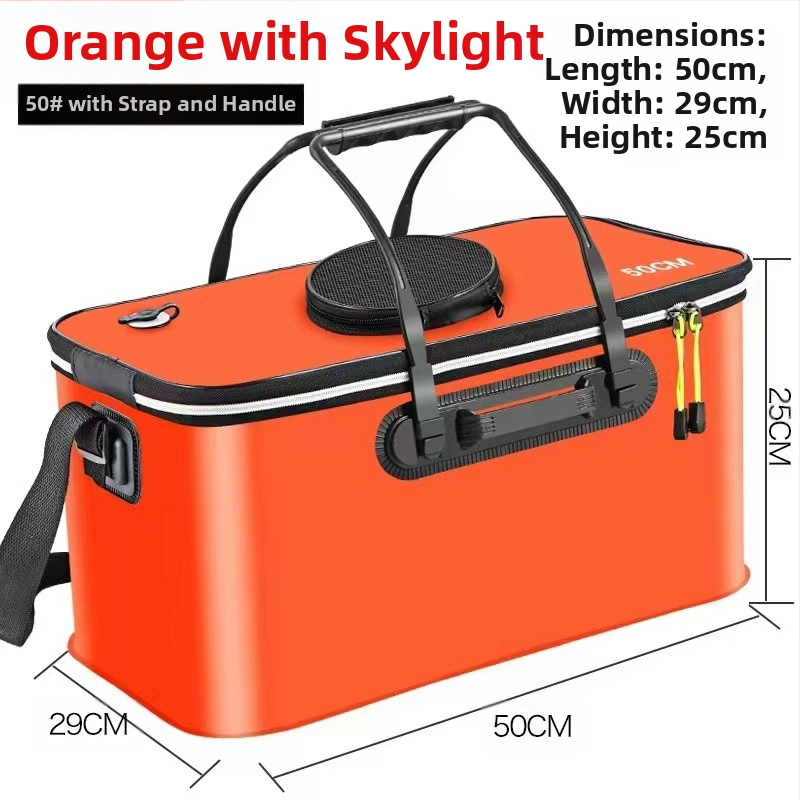 Kaasaskantav kalaämber kaanega hapnikupumbaga EVA paksendatud kalaämber eluskala kast kokkupandav kaasaskantav eluskalaämber looduslikuks kalapüügiks