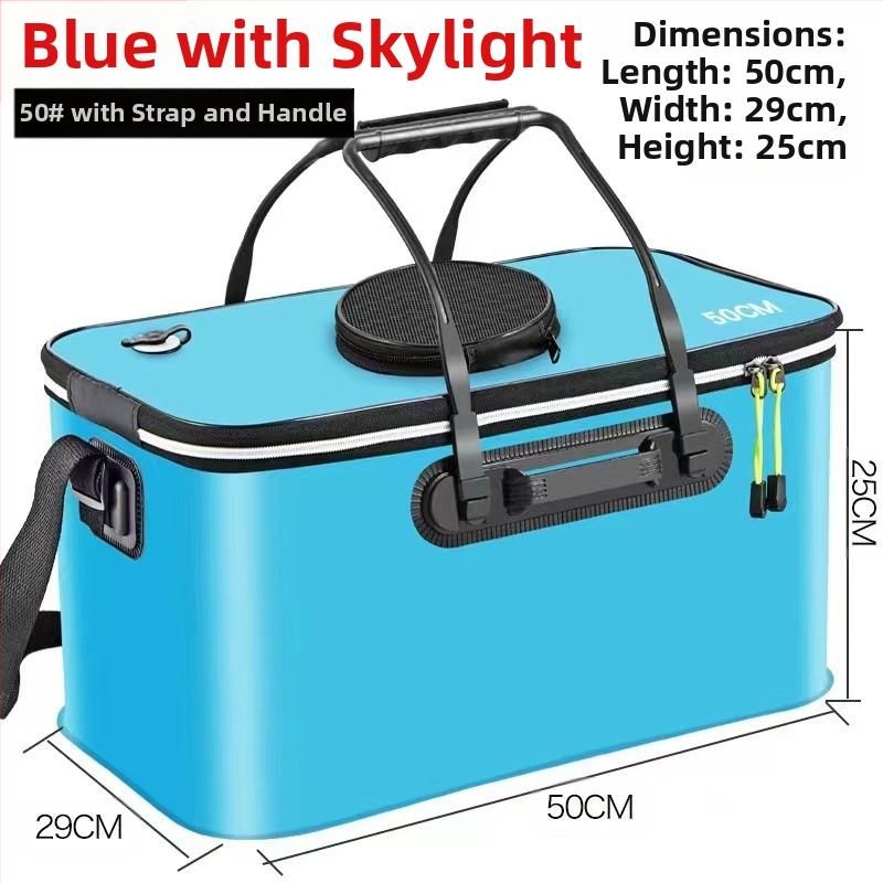 Kaasaskantav kalaämber kaanega hapnikupumbaga EVA paksendatud kalaämber eluskala kast kokkupandav kaasaskantav eluskalaämber looduslikuks kalapüügiks