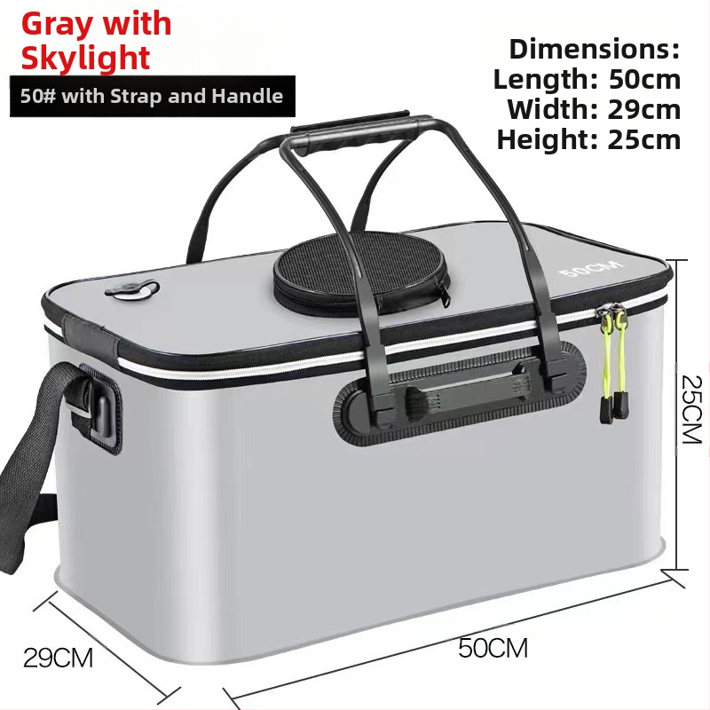 Kaasaskantav kalaämber kaanega hapnikupumbaga EVA paksendatud kalaämber eluskala kast kokkupandav kaasaskantav eluskalaämber looduslikuks kalapüügiks