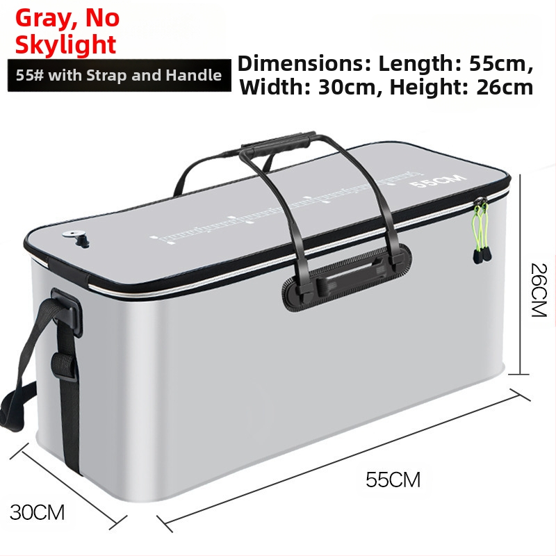 Kaasaskantav kalaämber kaanega hapnikupumbaga EVA paksendatud kalaämber eluskala kast kokkupandav kaasaskantav eluskalaämber looduslikuks kalapüügiks