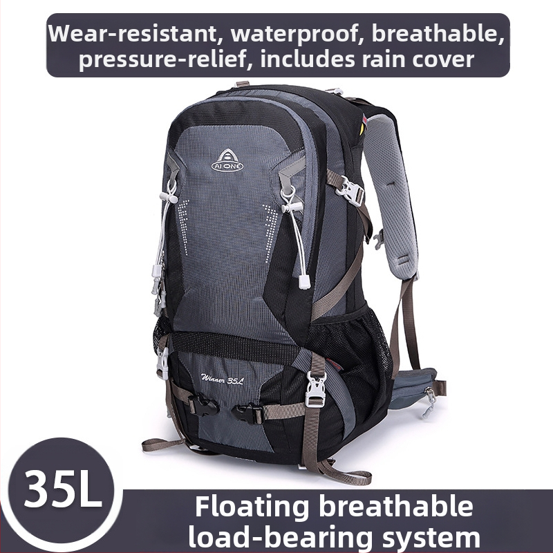 Ai Wangi välistingimustes sportimiseks mõeldud mägironimiseks ja matkamiseks mõeldud multifunktsionaalne ülikerge Oxfordi riidest 35-liitrine suure mahutavusega seljakott meestele ja naistele