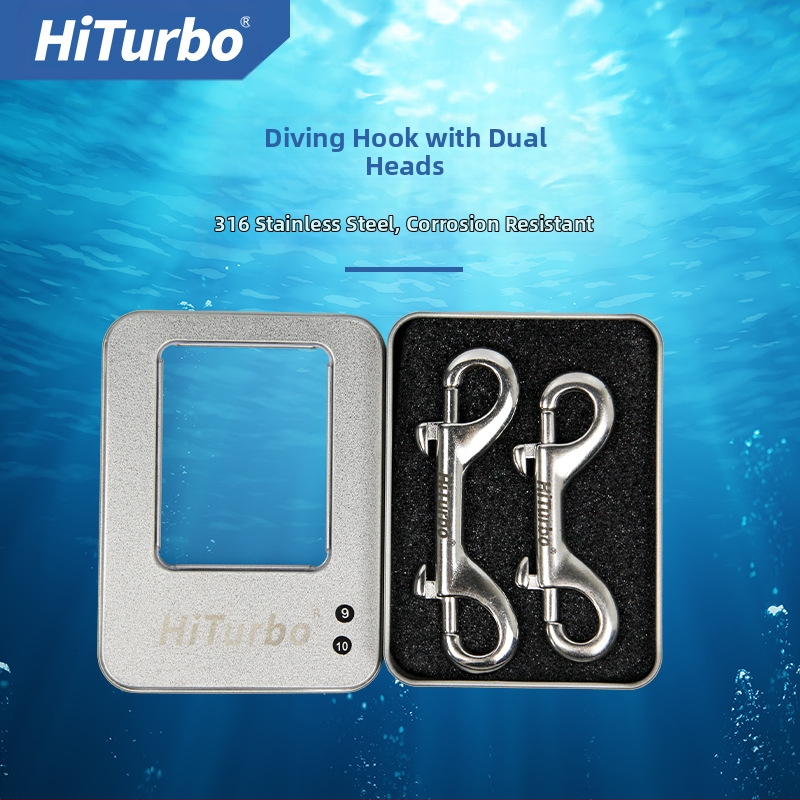 HiTurbo divgalvu āķis niršanas tūrismam, pretkorozijas nodilumizturīgs 316 nerūsējošā tērauda divgalvu āķa tērps