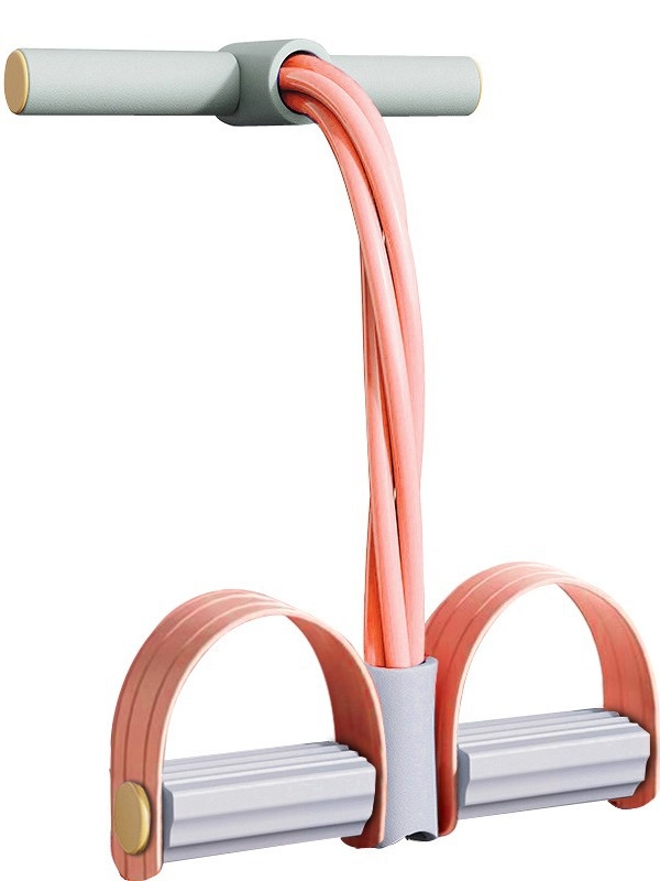 Pedalų tempimo spalvos derinimas Keturių vamzdžių 6 vijų pilvo tempimo atvira pečių graži nugara 8 simbolių tempimo virvė namų fitneso kostiumas