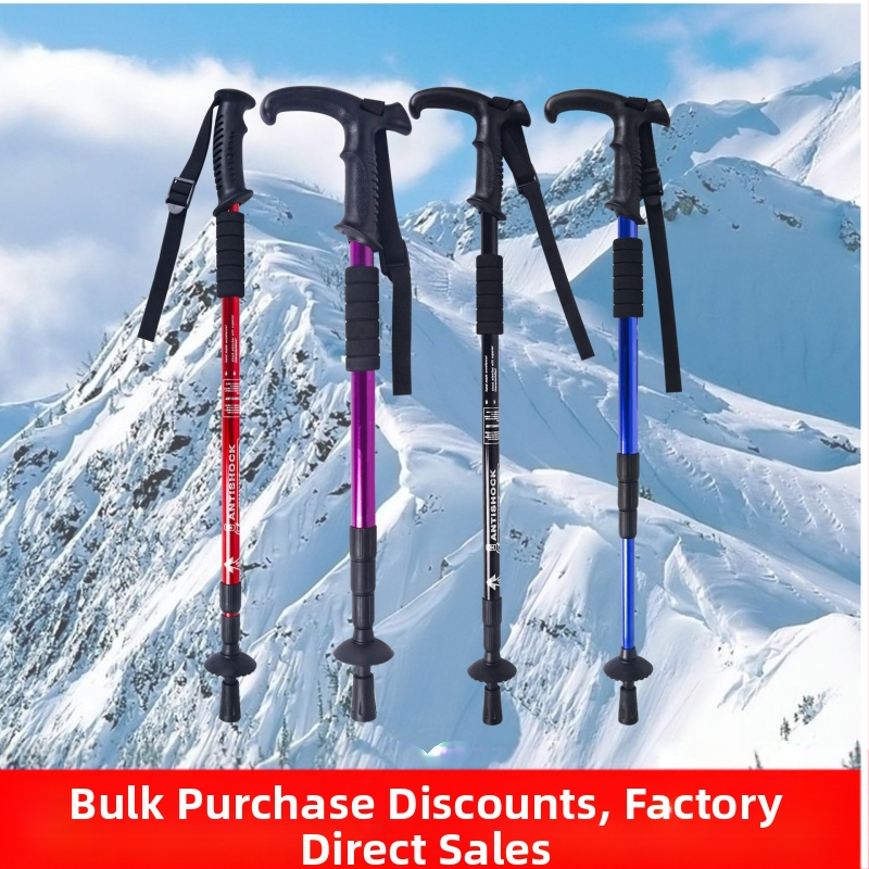 Най-продавани щеки за трекинг на открито, прибиращи се туристически щеки, алуминиеви бастуни за ходене, бастуни за ходене, бастуни