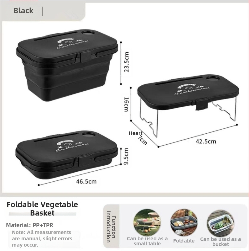 Sulankstomas lauko nešiojamas krepšys su dangčiu Nešiojamas sulankstomas spyruoklinis laikymo krepšys Maisto prekių krepšelis Iškylų krepšelis