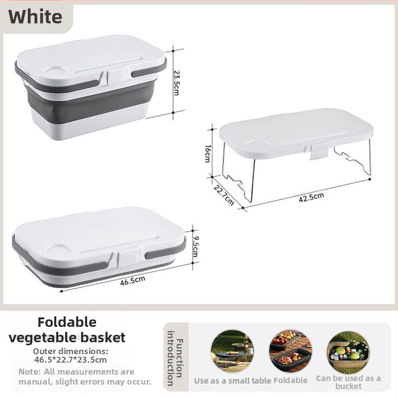 Sulankstomas lauko nešiojamas krepšys su dangčiu Nešiojamas sulankstomas spyruoklinis laikymo krepšys Maisto prekių krepšelis Iškylų krepšelis