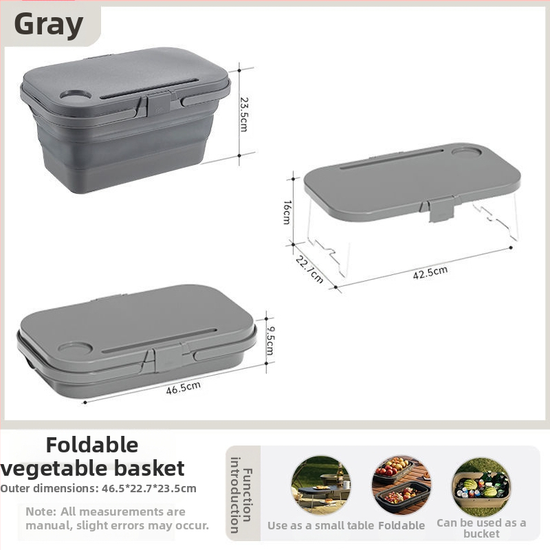 Sulankstomas lauko nešiojamas krepšys su dangčiu Nešiojamas sulankstomas spyruoklinis laikymo krepšys Maisto prekių krepšelis Iškylų krepšelis