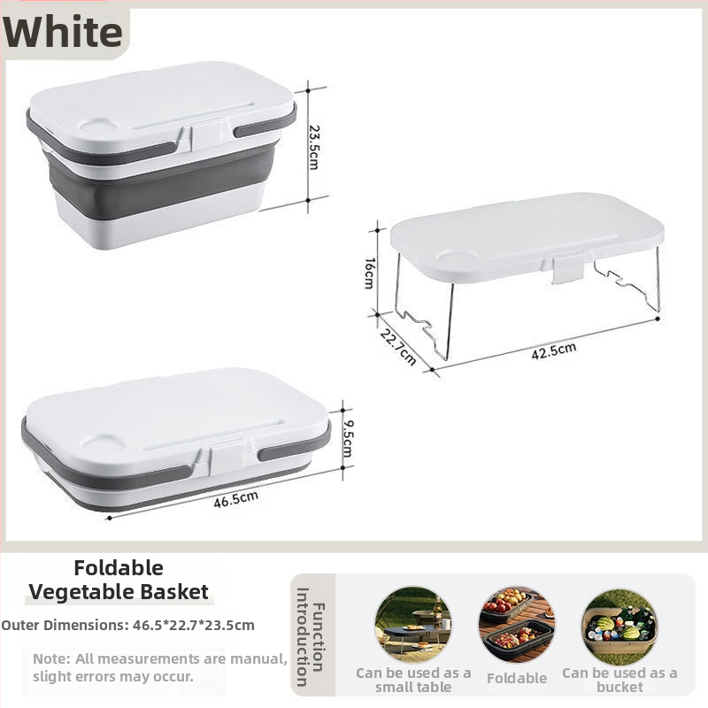 Sulankstomas lauko nešiojamas krepšys su dangčiu Nešiojamas sulankstomas spyruoklinis laikymo krepšys Maisto prekių krepšelis Iškylų krepšelis