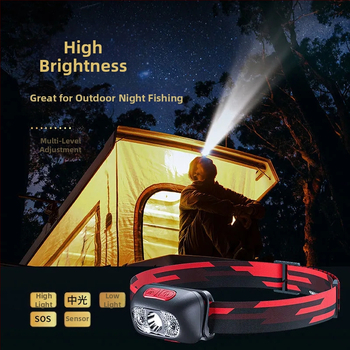 Επαναφορτιζόμενος προβολέας ψαρέματος usb με ισχυρό κυματισμό φωτός, επαγωγικός φωτισμός κάμπινγκ εξωτερικού χώρου, αδιάβροχος χονδρικής