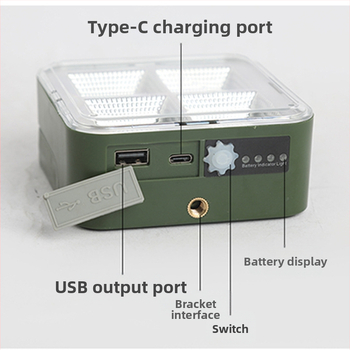 Saulės energijos darbo lempa užsienio prekybai nešiojama lempa daugiafunkcinis lauko apšvietimas kempingas kempingo palapinės lempa daugiafunkcis įkrovimas