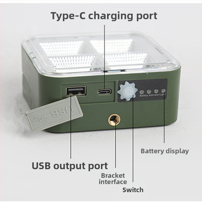 Слънчева работна лампа за външна търговия, преносима лампа, многофункционална, за външно осветление, къмпинг, къмпинг палатка, лампа, многофункционално зареждане