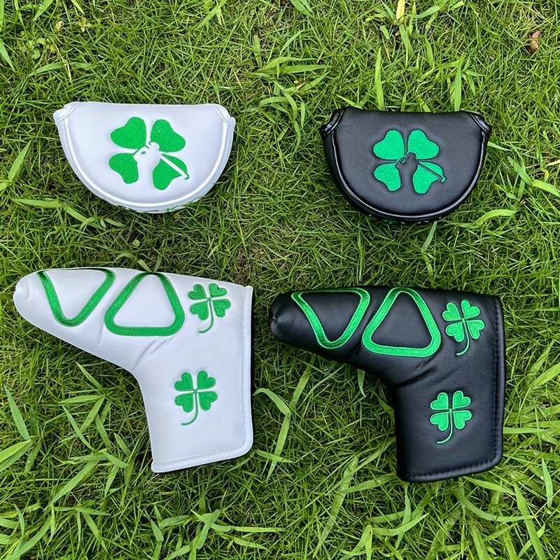 Golfo vežimėlio uždangalas, keturlapis dobilas, mažas pusapvalis, tiesus, vieno simbolio, medinis strypo stūmiklio uždangalas, galvutės uždangalas, rutulinės galvutės apsauginis uždangalas